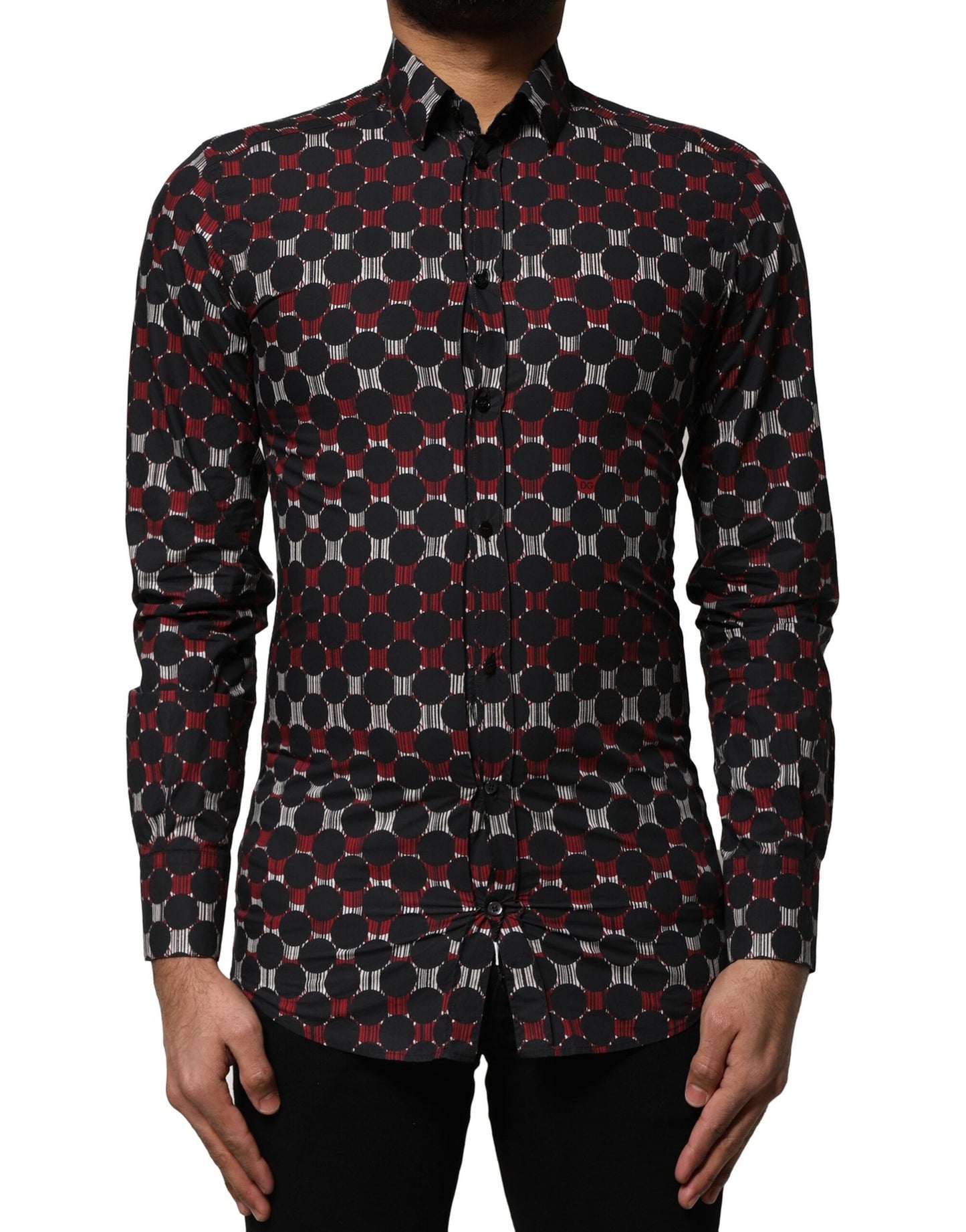 Dolce & Gabbana Multicolor Cotton GOLD Long Sleeves Shirt