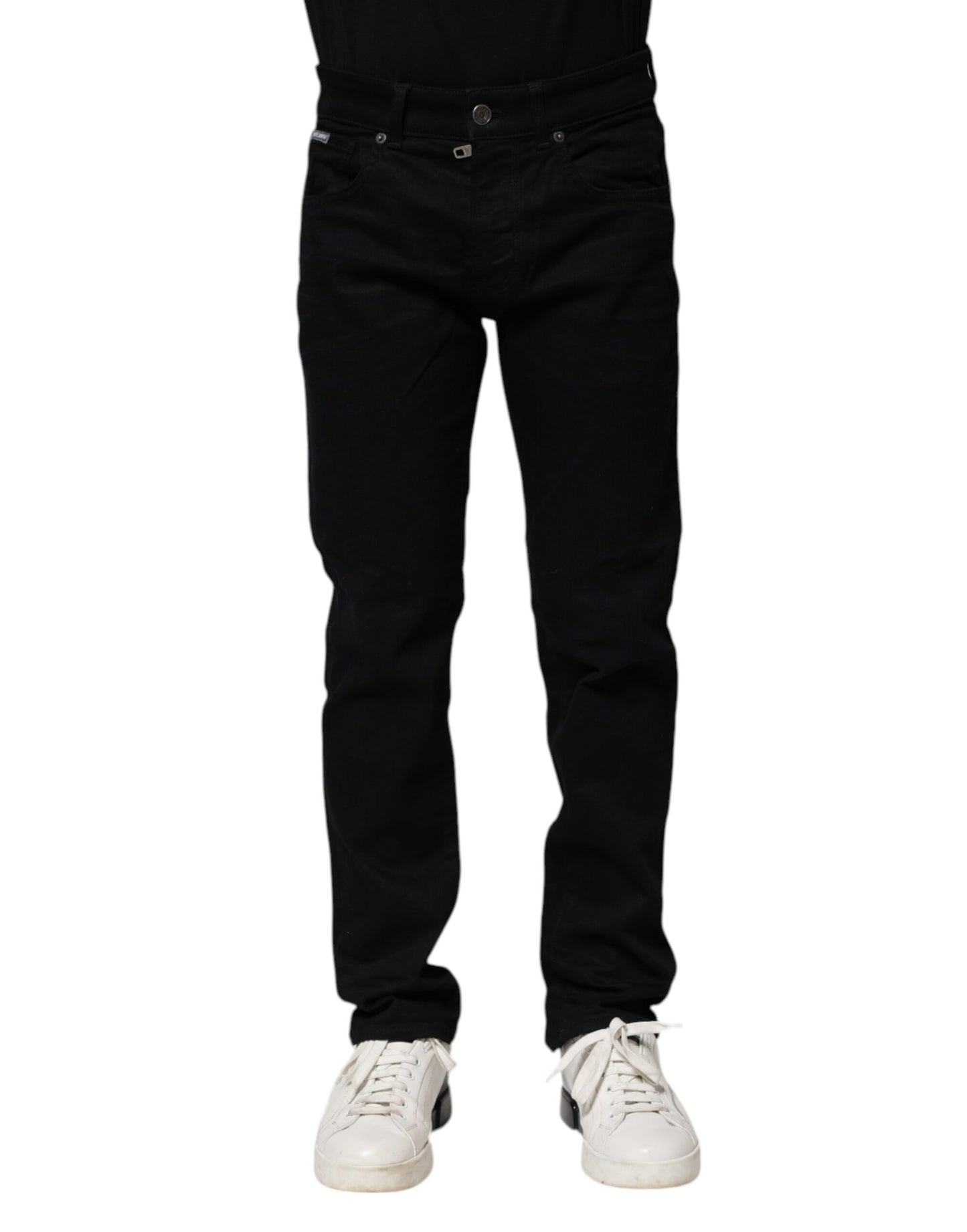 Dolce & Gabbana Black Cotton Skinny Denim Jeans