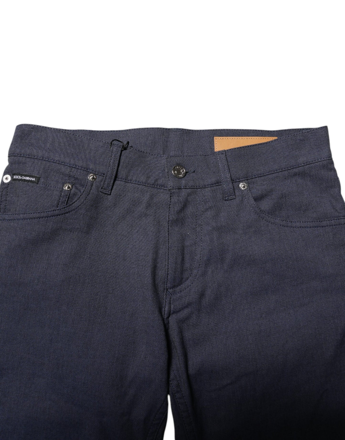 Dolce & Gabbana Dark Blue Cotton Skinny Denim Jeans