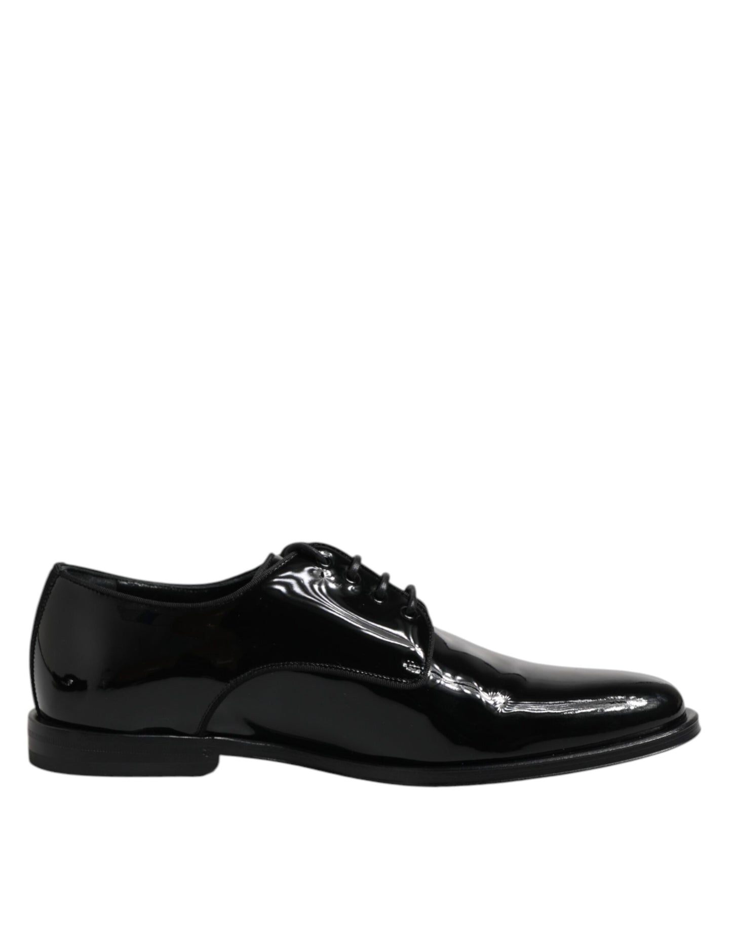 Dolce & Gabbana Black Patent Leather Derby Formal Dress Shoes