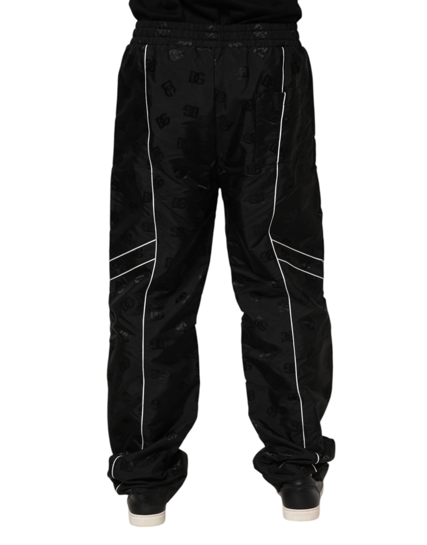 Dolce & Gabbana Black Cotton Straight Jogger Sweatpants Pants