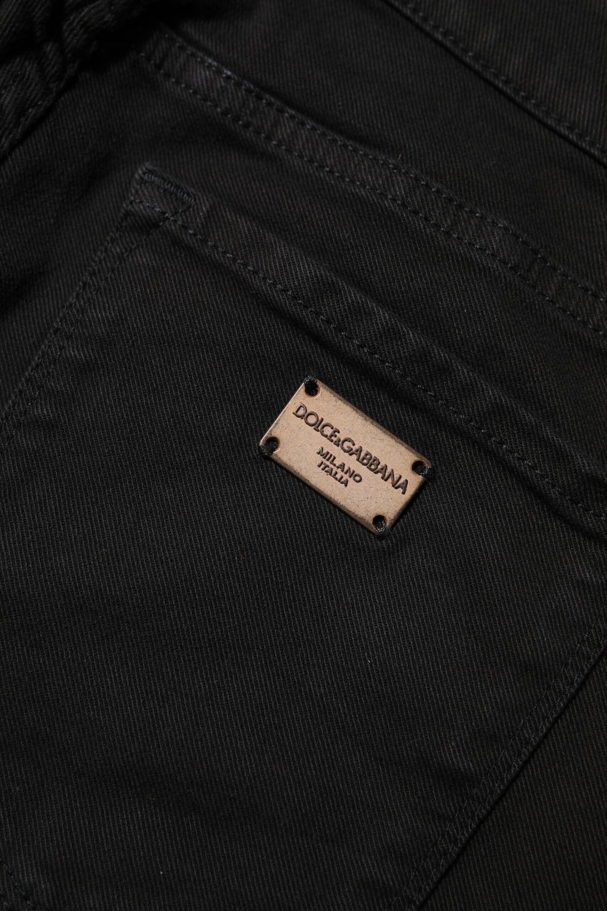 Dolce & Gabbana Black Cotton Skinny Mid Waist Denim Jeans
