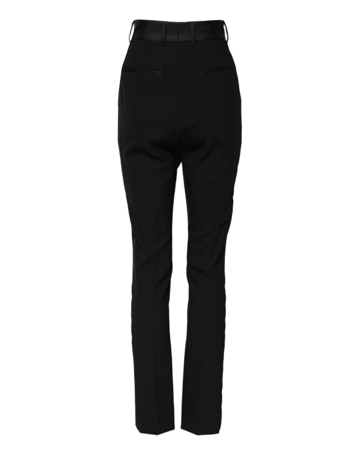 Dolce & Gabbana Black Wool High Waist Skinny Pants
