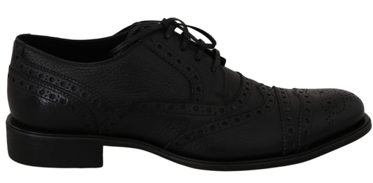 Dolce & Gabbana Elegante dunkelblaue Wingtip-Derby-Schuhe