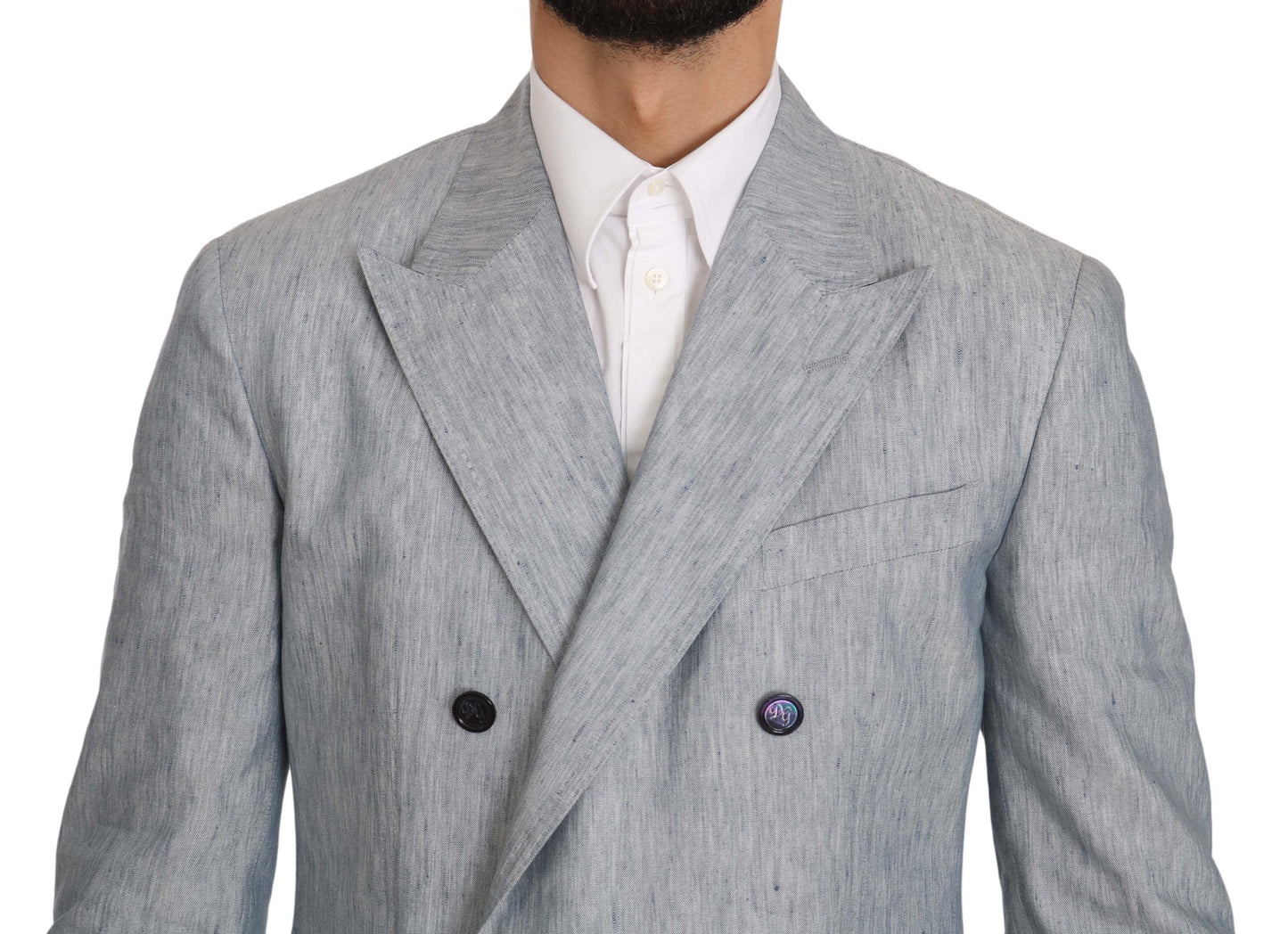 Dolce & Gabbana Eleganter hellblauer doppelreihiger Blazer