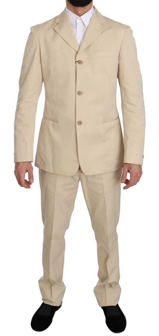 Romeo Gigli Two-piece suit in beige with classic elegance