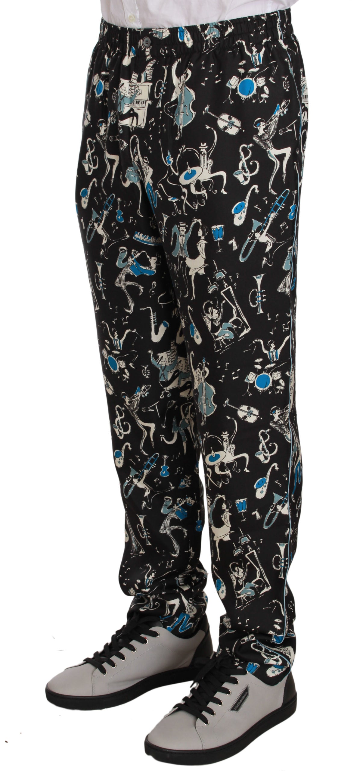 Dolce &amp; Gabbana Elegant silk lounge pants with unique print