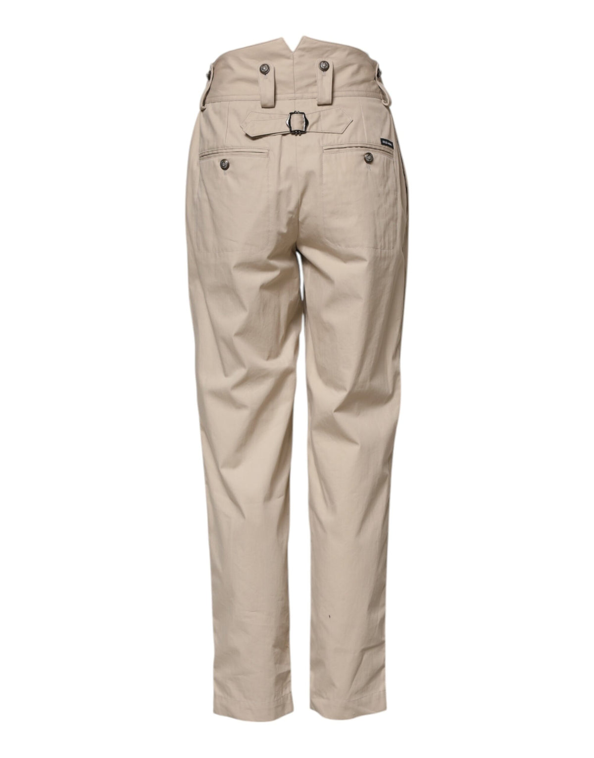 Dolce & Gabbana Beige Cotton High Waisted Pants
