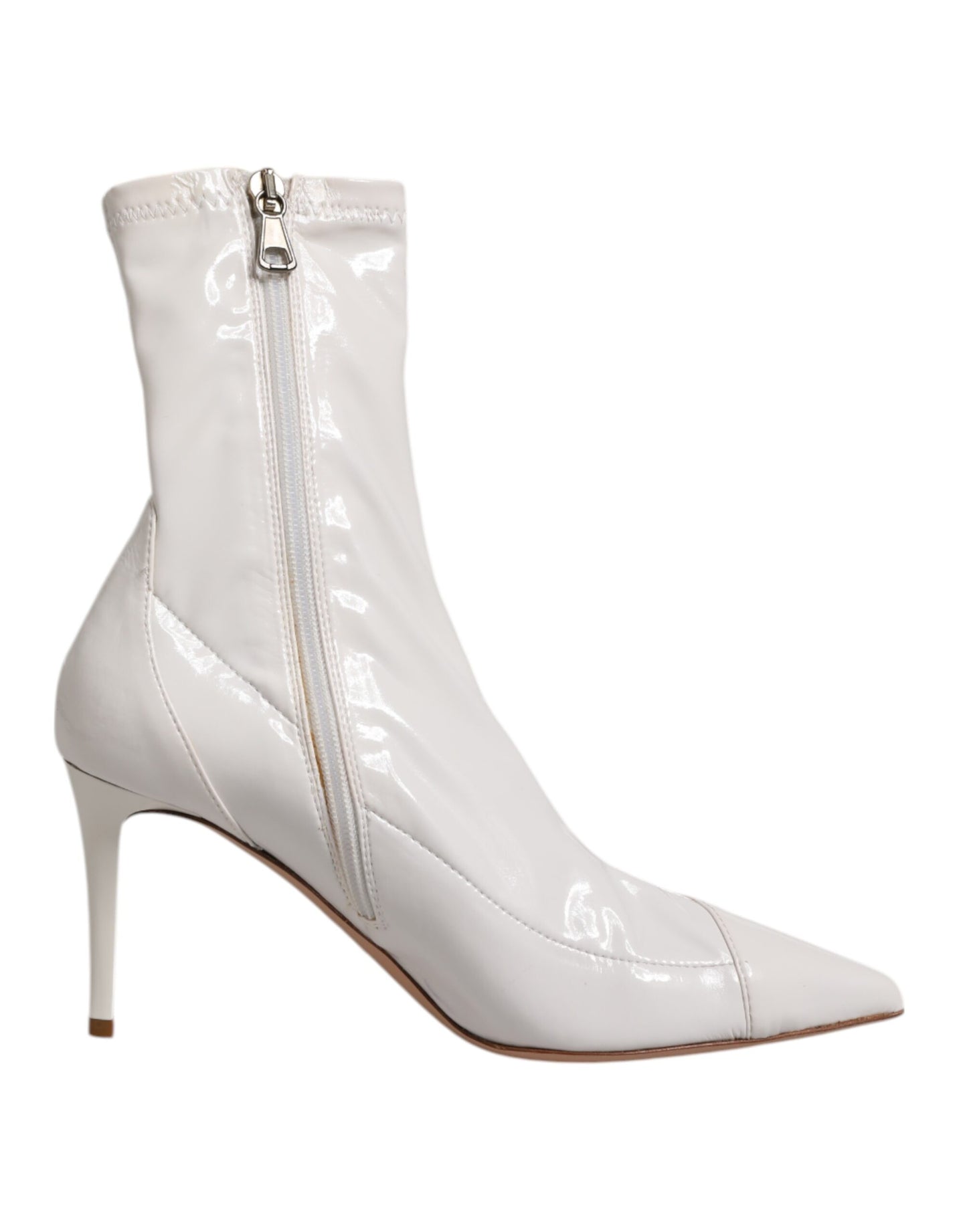 Elisabetta Franchi White Stiletto Heels Mid Calf Boots Shoes