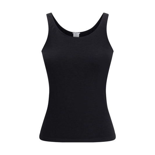 Wolford Black Cotton Sleeveles T-Shirt