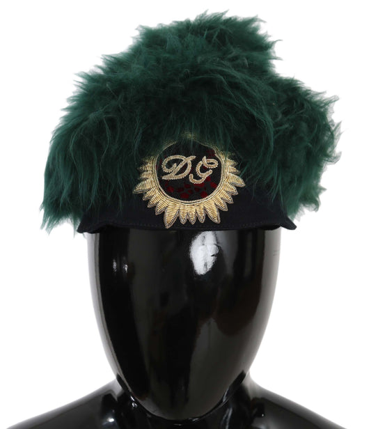 Dolce &amp; Gabbana Elegant cloche hat in emerald green cashmere