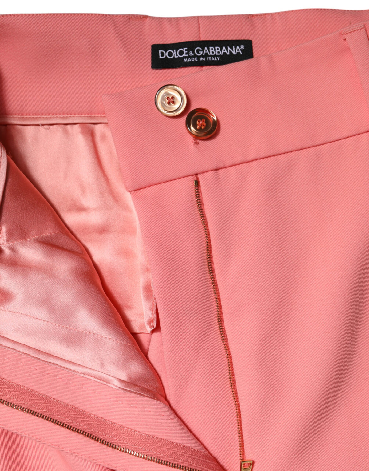 Dolce & Gabbana Pink High Waist Dress Tapered Pants
