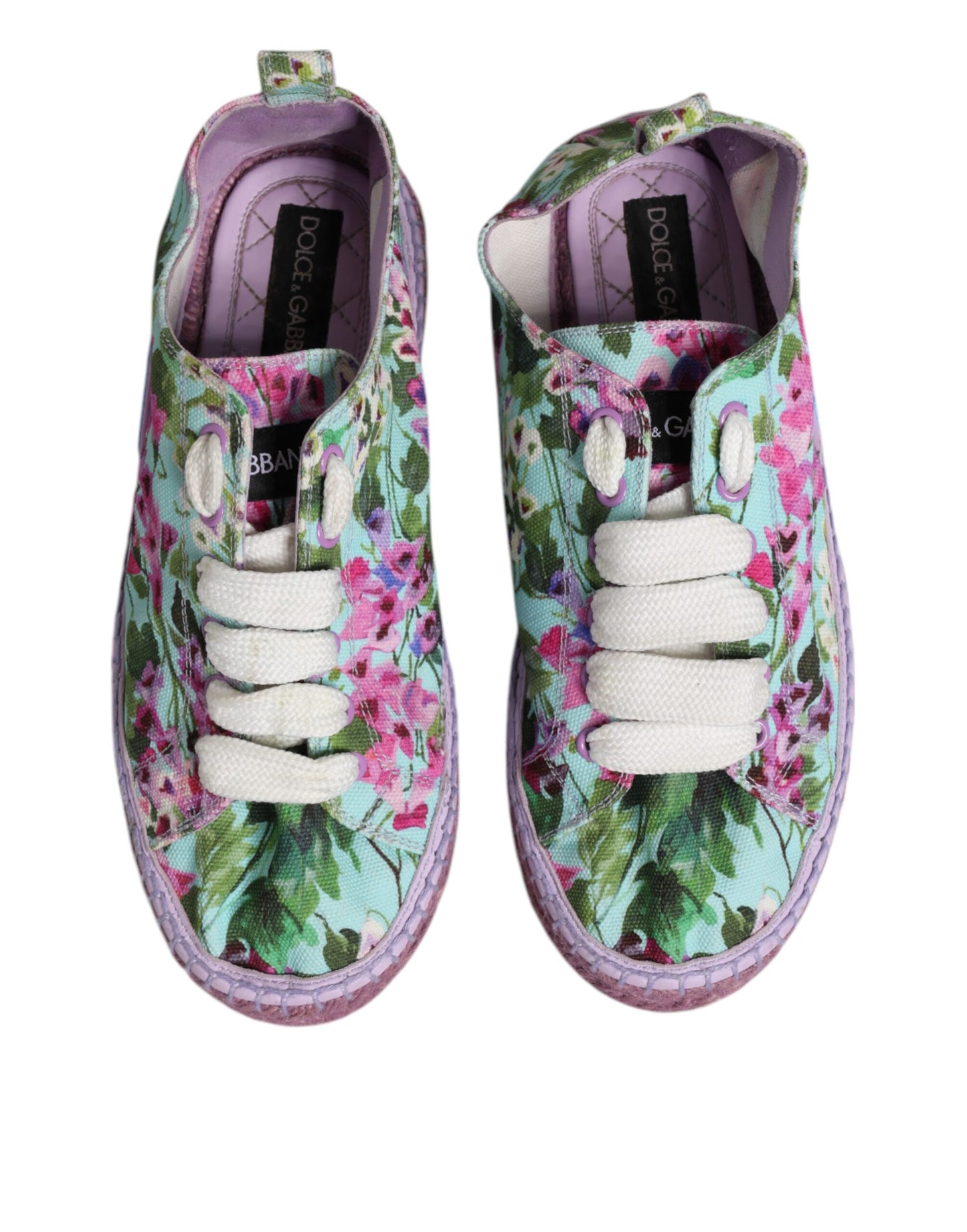 Dolce & Gabbana Multicolor Canvas Espadrilles Sneakers Shoes