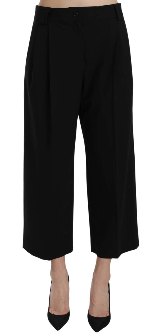 Dolce &amp; Gabbana Elegant Black Cotton Pants