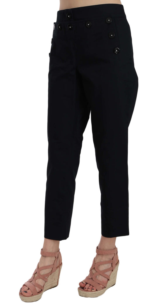 Dolce &amp; Gabbana Chic Black Cotton Pants