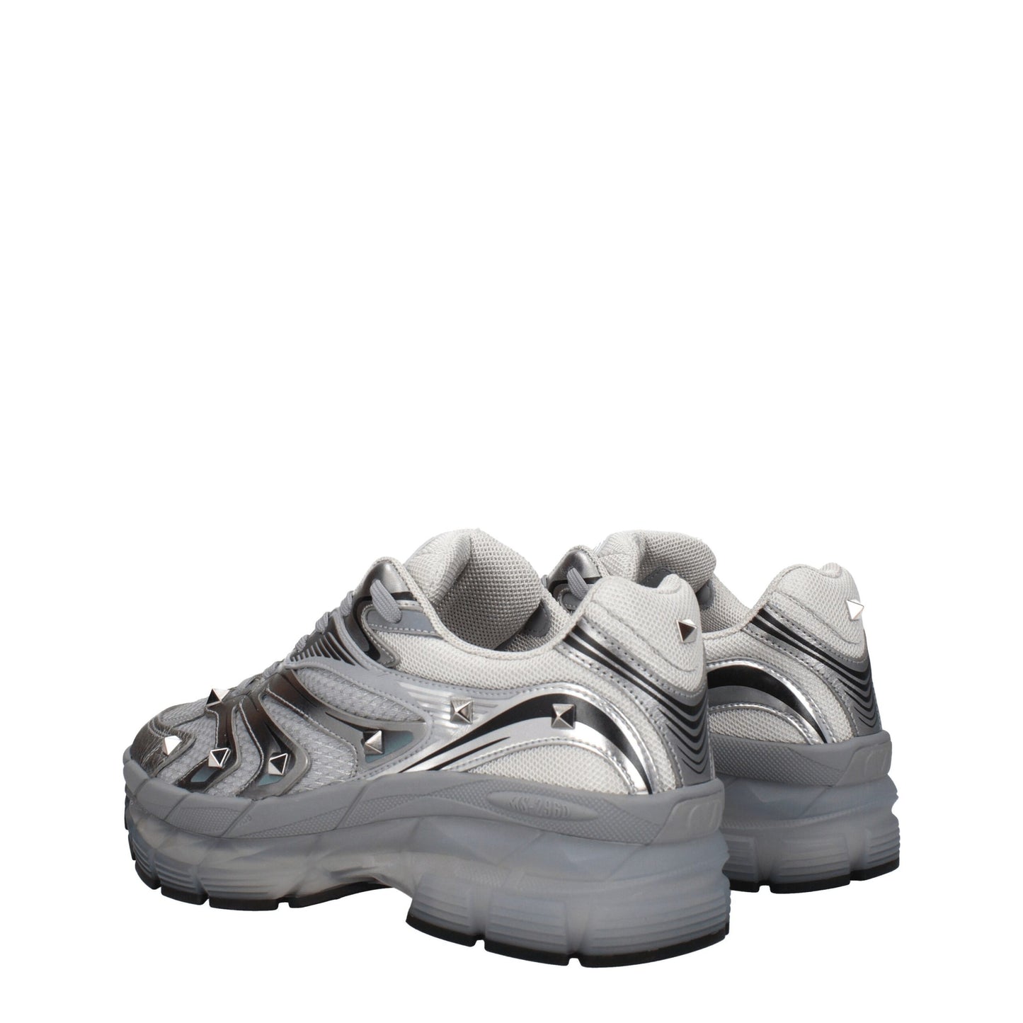 Valentino Garavani Gray Fabric Athletic Sneakers