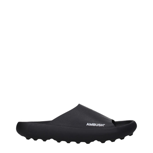 Ambush Black Cotton Slippers