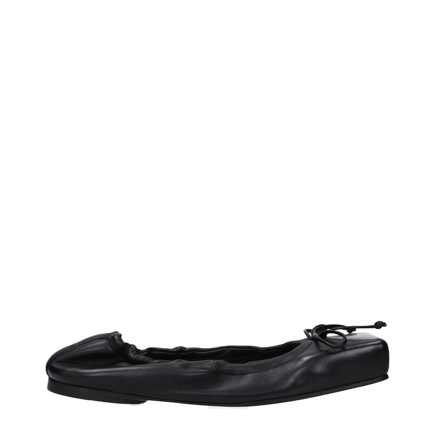 Jacquemus Black Leather Ballet Flats