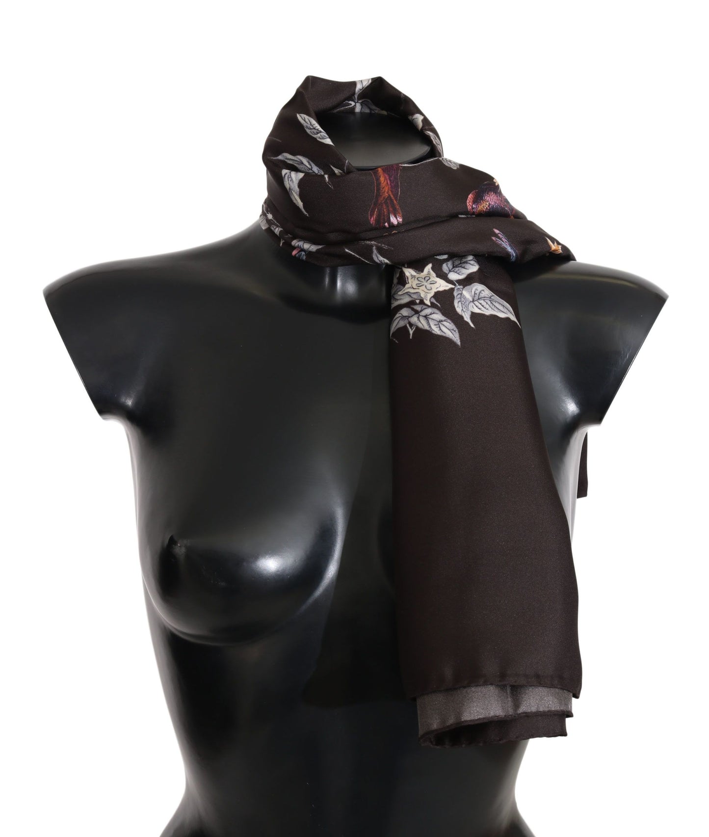 Dolce &amp; Gabbana Elegant silk scarf in luxurious brown