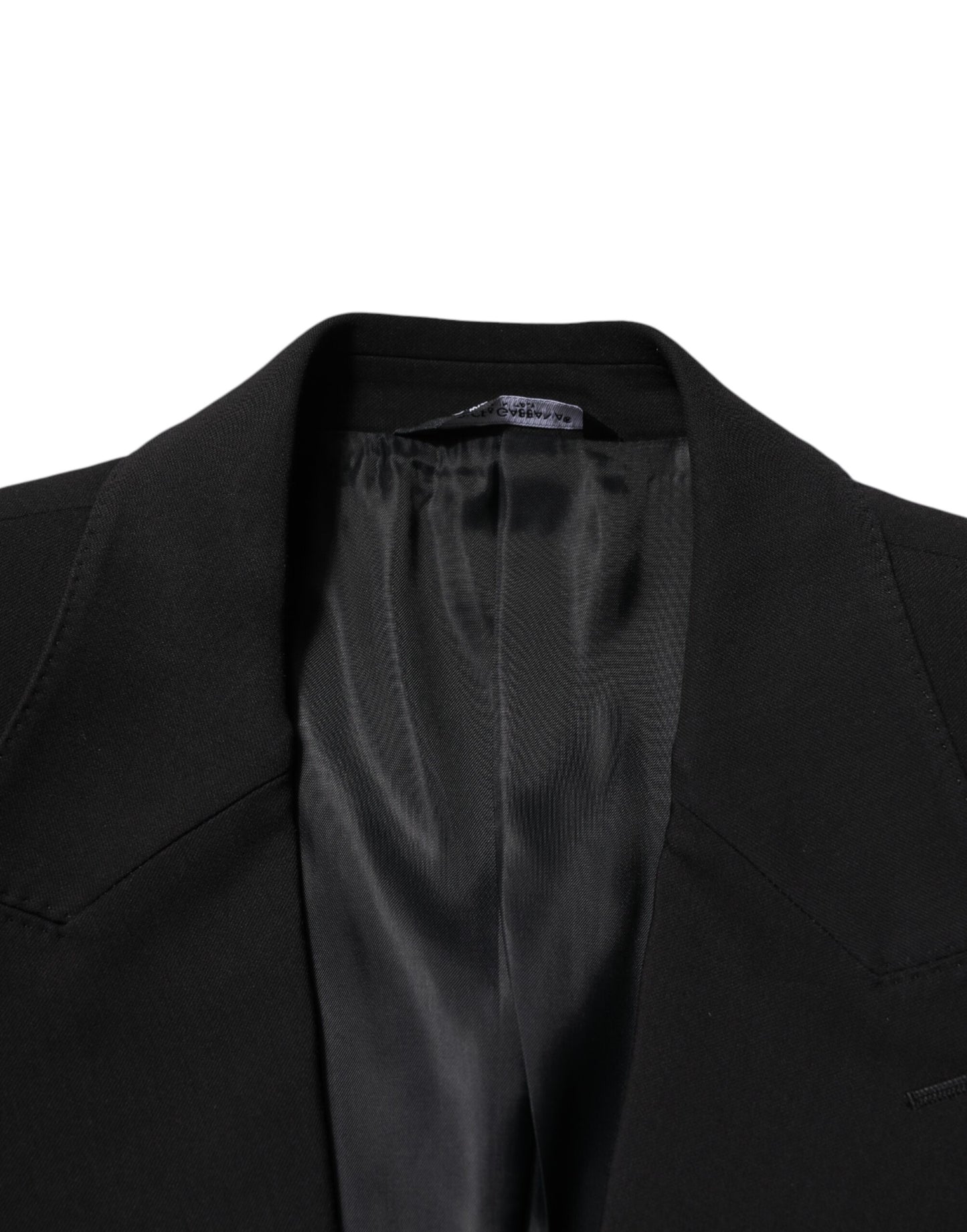 Dolce & Gabbana Black Cotton Single Breasted 2 Piece Suit