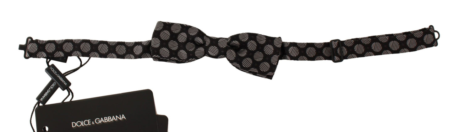 Dolce &amp; Gabbana Elegant Polka Dot Silk Bow Tie