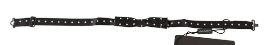 Dolce &amp; Gabbana Elegant Black Dotted Silk Bow Tie