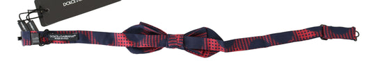 Dolce &amp; Gabbana Elegant red checked silk bow tie