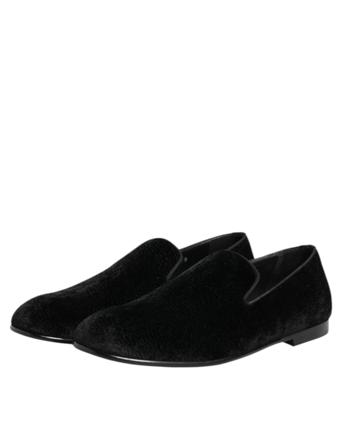 Dolce & Gabbana Black Jacquard Loafers Formal Men Dress Shoes