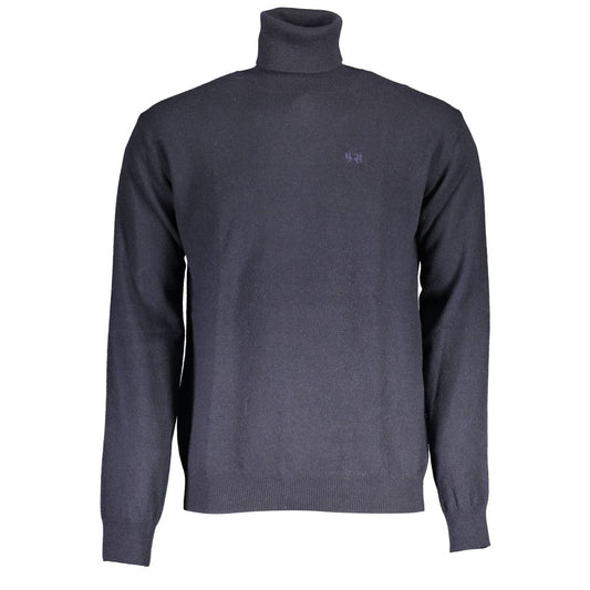 La Martina Blue Wool Men Sweater