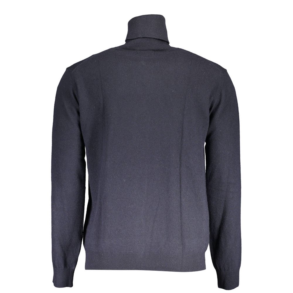 La Martina Blue Wool Men Sweater