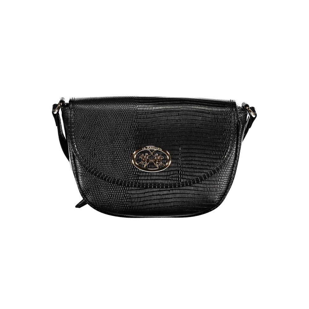 La Martina Black Polyurethane Women's Shoulder Bag