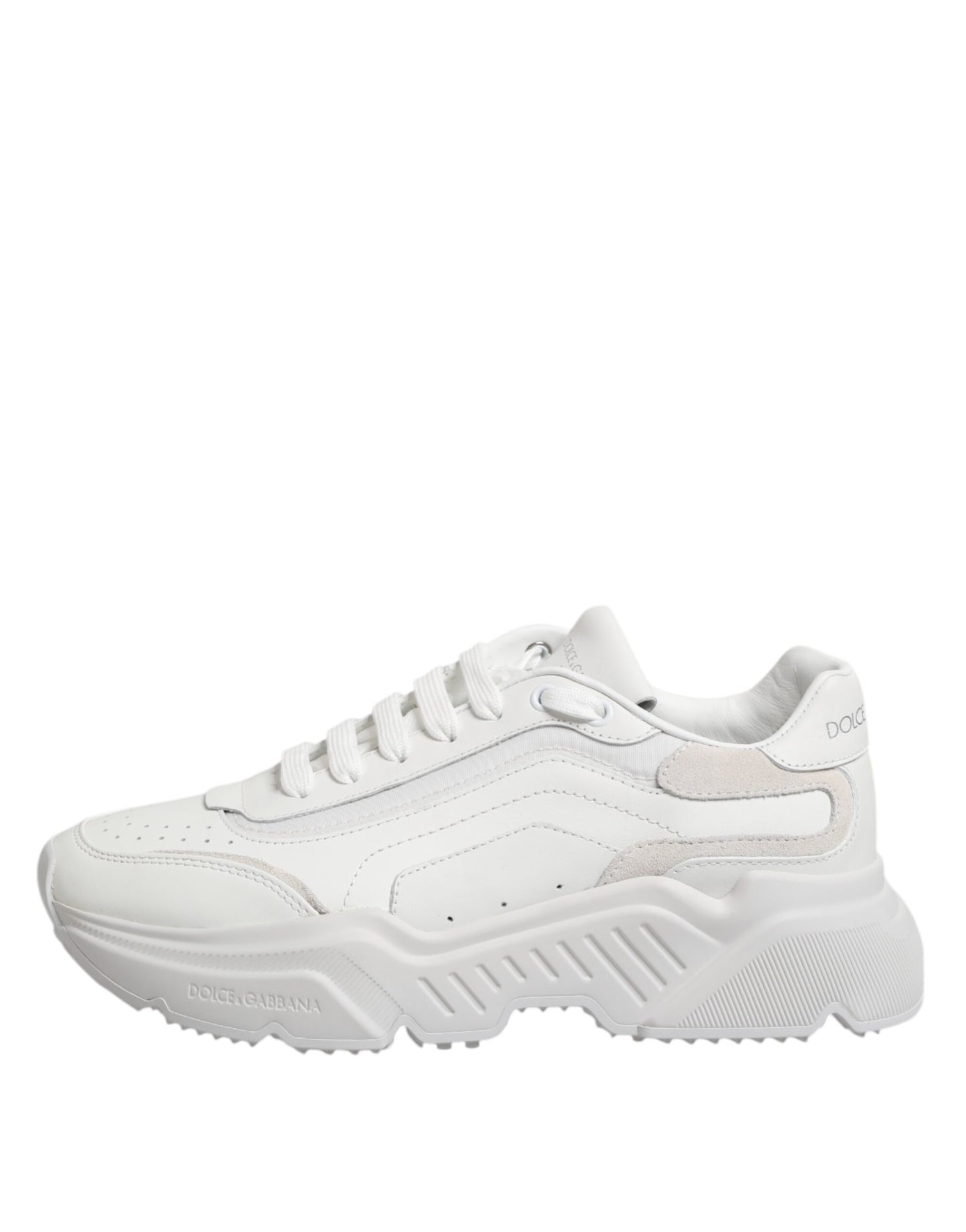 Dolce & Gabbana White Leather Daymaster Low Top Sneakers Shoes