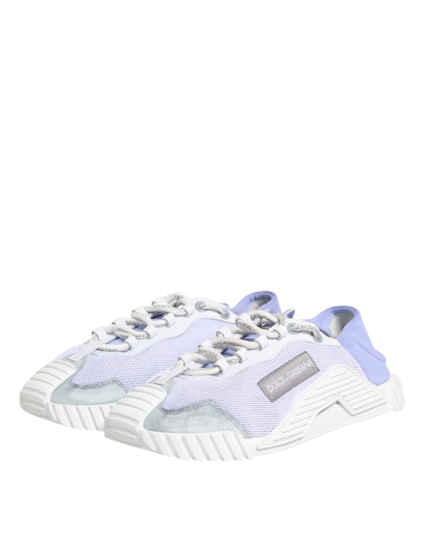 Dolce & Gabbana Purple White NS1 Lace Up Low Top Sneakers Shoes