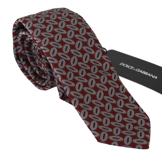 Dolce &amp; Gabbana Elegant red printed silk tie