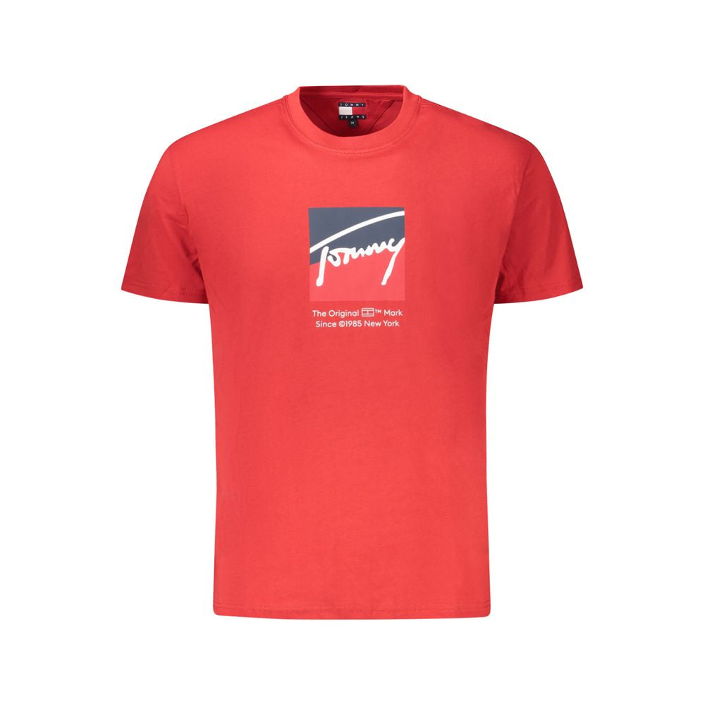 Tommy Hilfiger Red Cotton Men T-Shirt