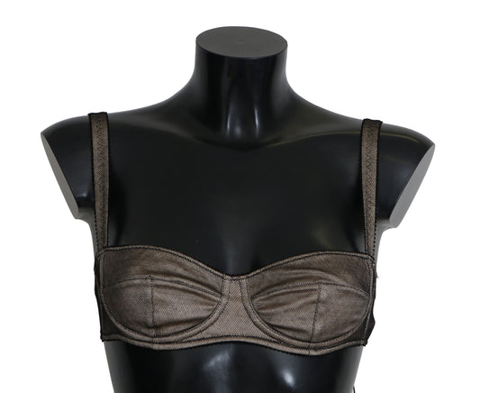 Dolce &amp; Gabbana Elegant Brown Stretch Bra for Women Underwear