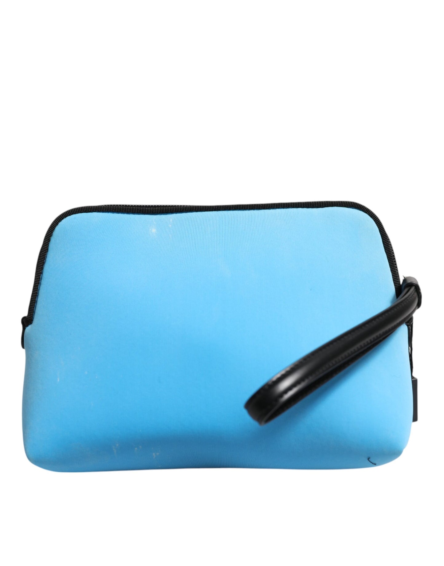 Dolce & Gabbana Blue Nylon DG Logo Print Clutch Zip Pouch Bag