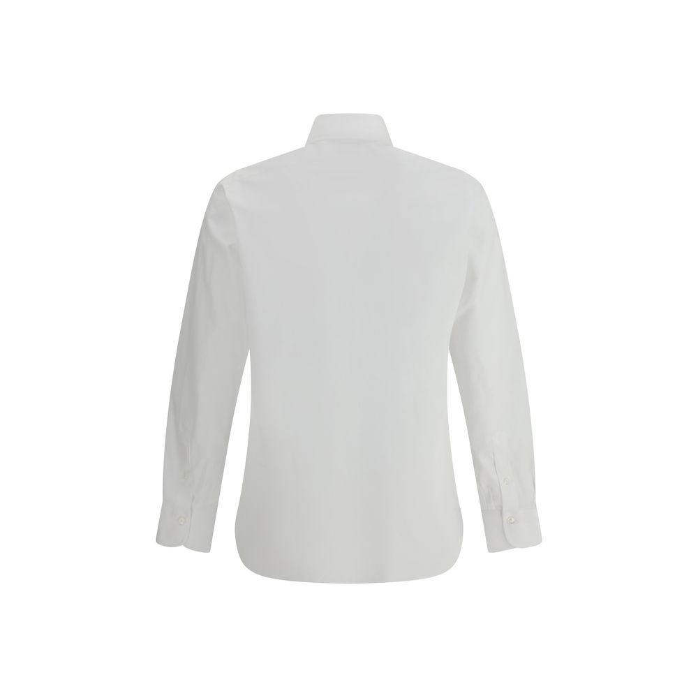 Finamore White Cotton Dress Shirt