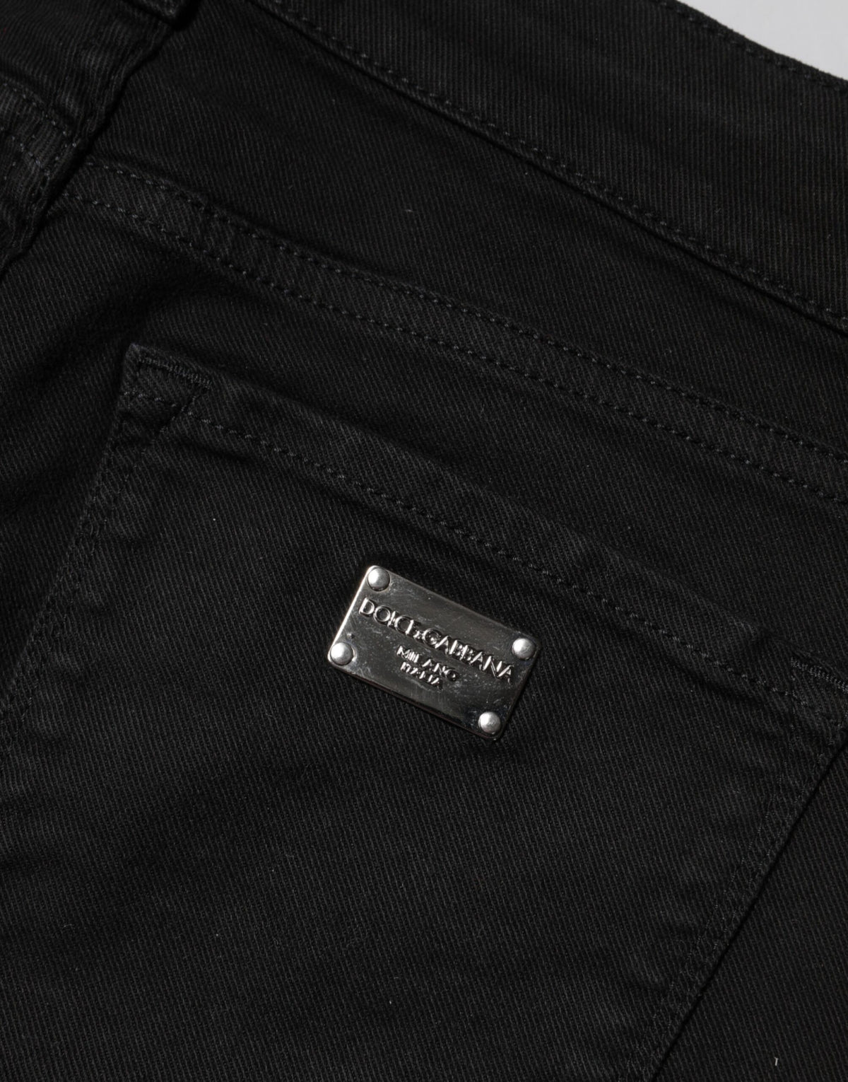 Dolce & Gabbana Black Cotton Skinny Mid Waist Denim Jeans