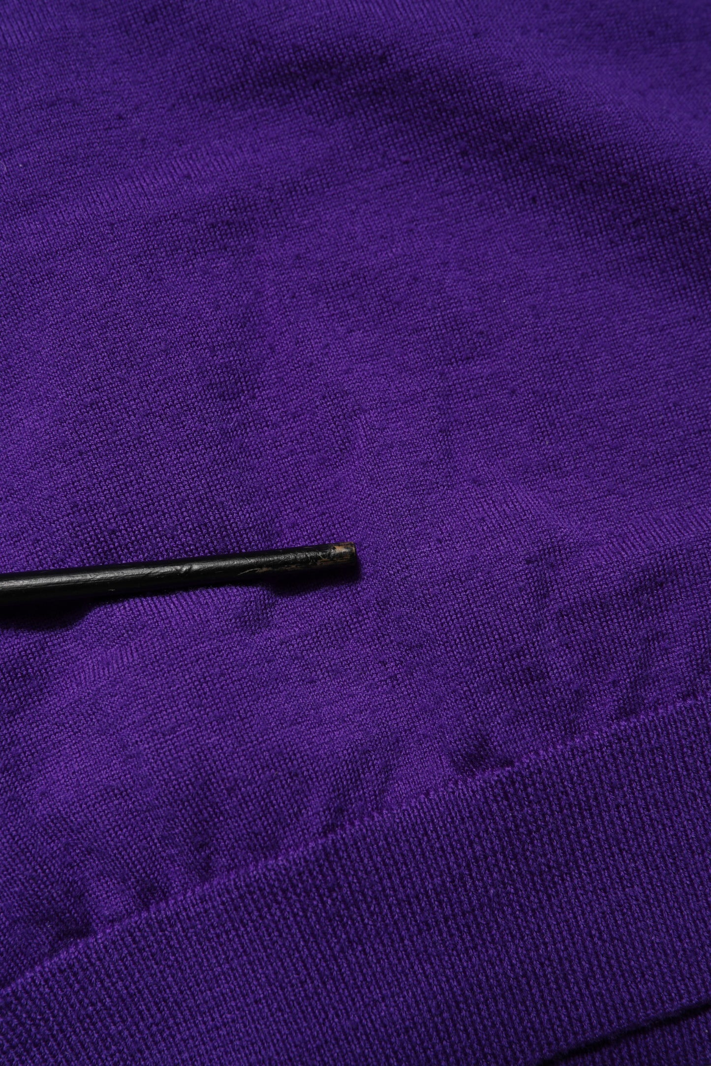 Dolce & Gabbana Purple Wool Knit V-neck Cardigan Sweater