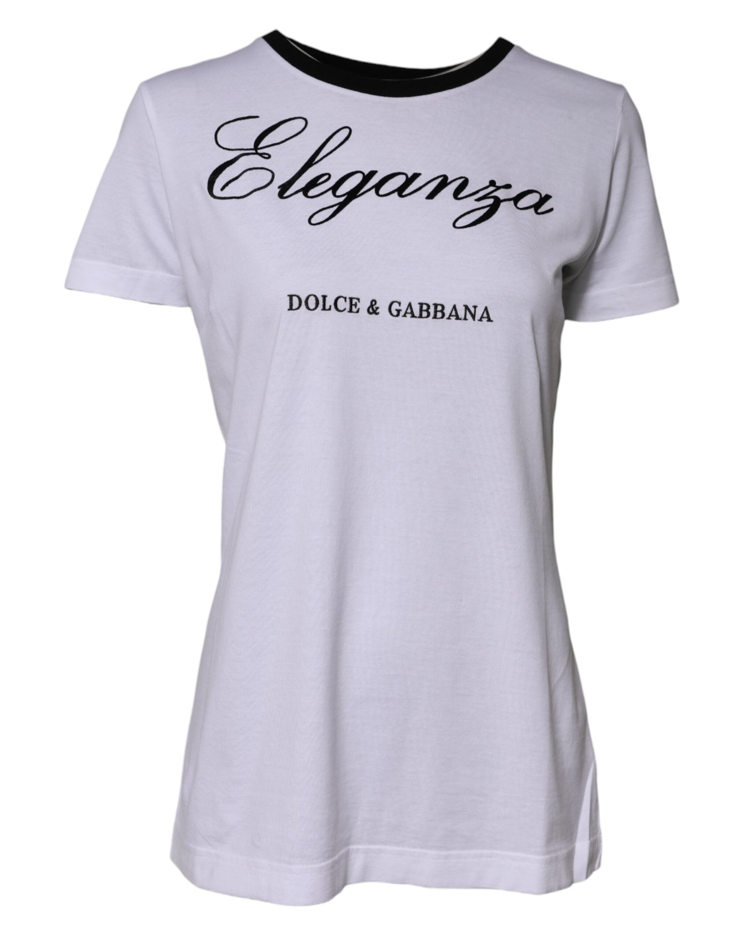 Dolce & Gabbana White Eleganza Cotton Crew Neck Tee T-shirt