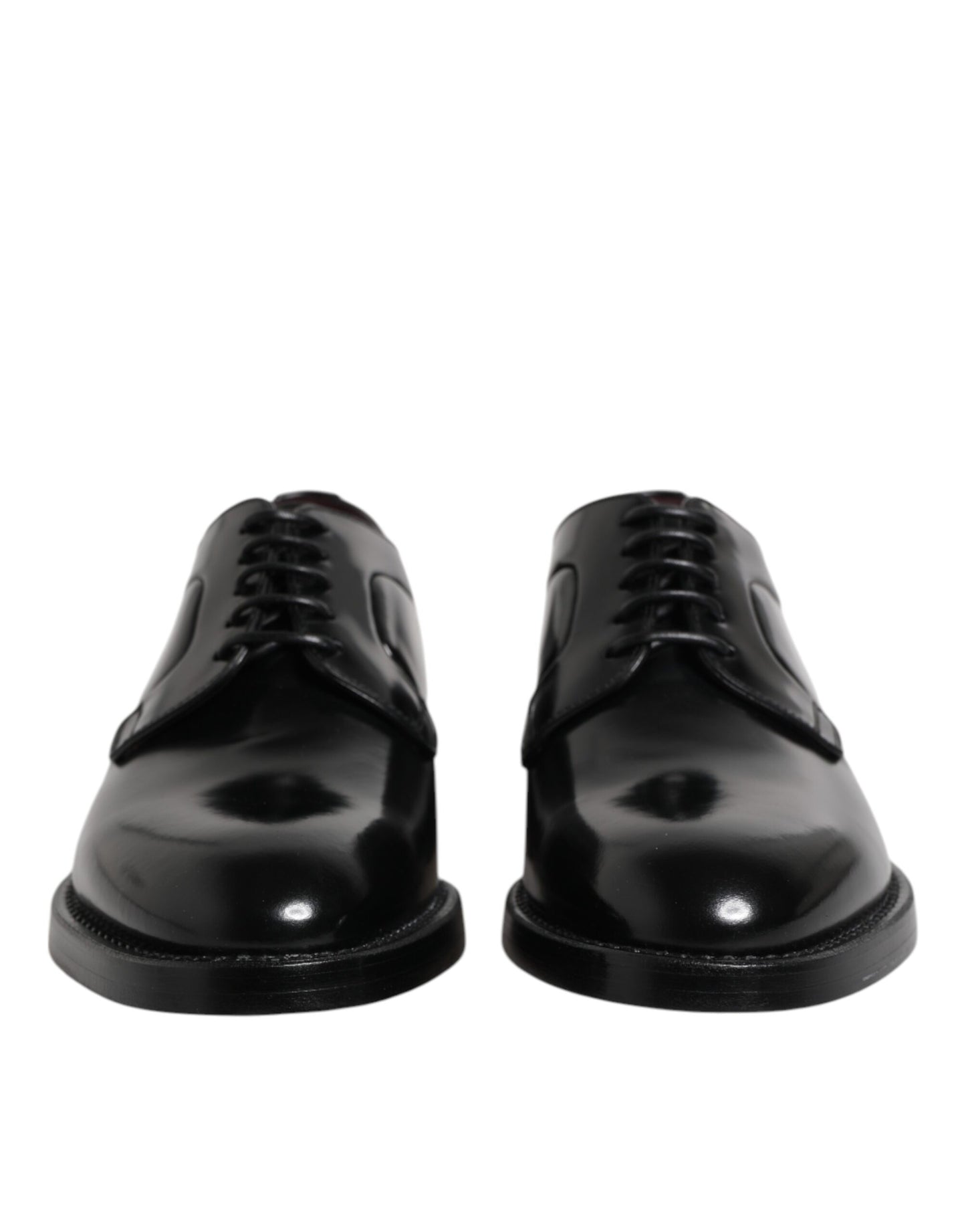 Dolce & Gabbana Black Calf Leather Lace Up Dress Shoes