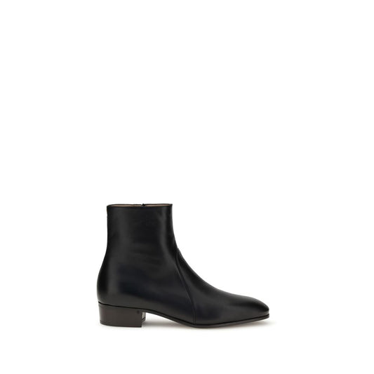 Valentino Garavani Black Goatskin Ankle Boots
