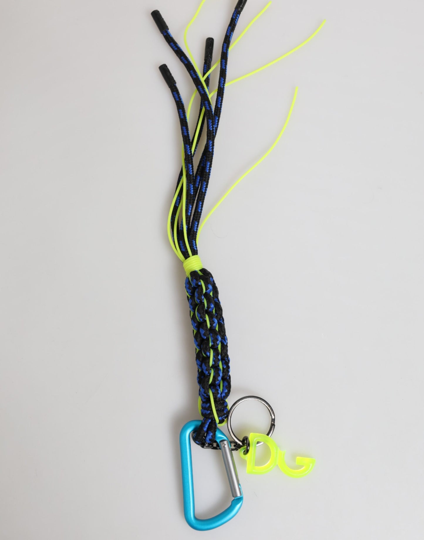 Dolce & Gabbana Multicolor Polyester Tape String DG Logo Keychain Keyring