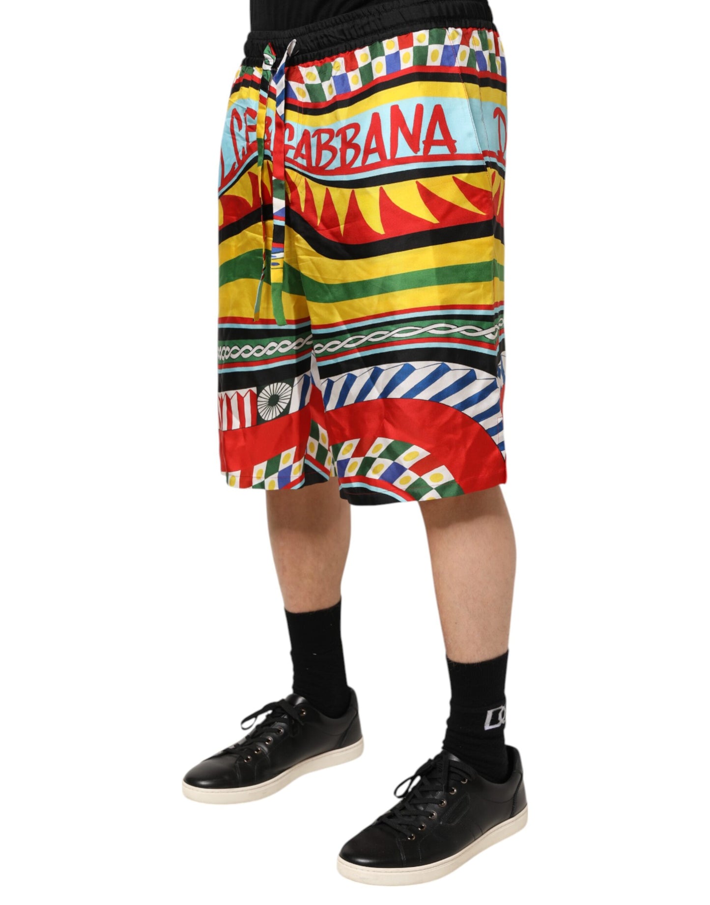 Dolce & Gabbana Multicolor Sicilian Carretto Shorts Swimwear