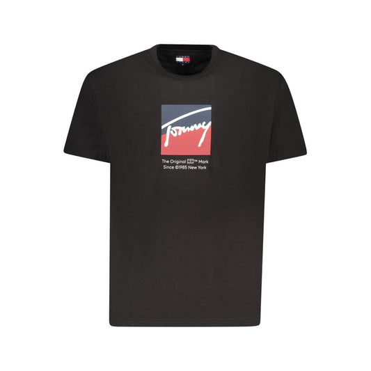 Tommy Hilfiger Black Cotton Men's T-Shirt