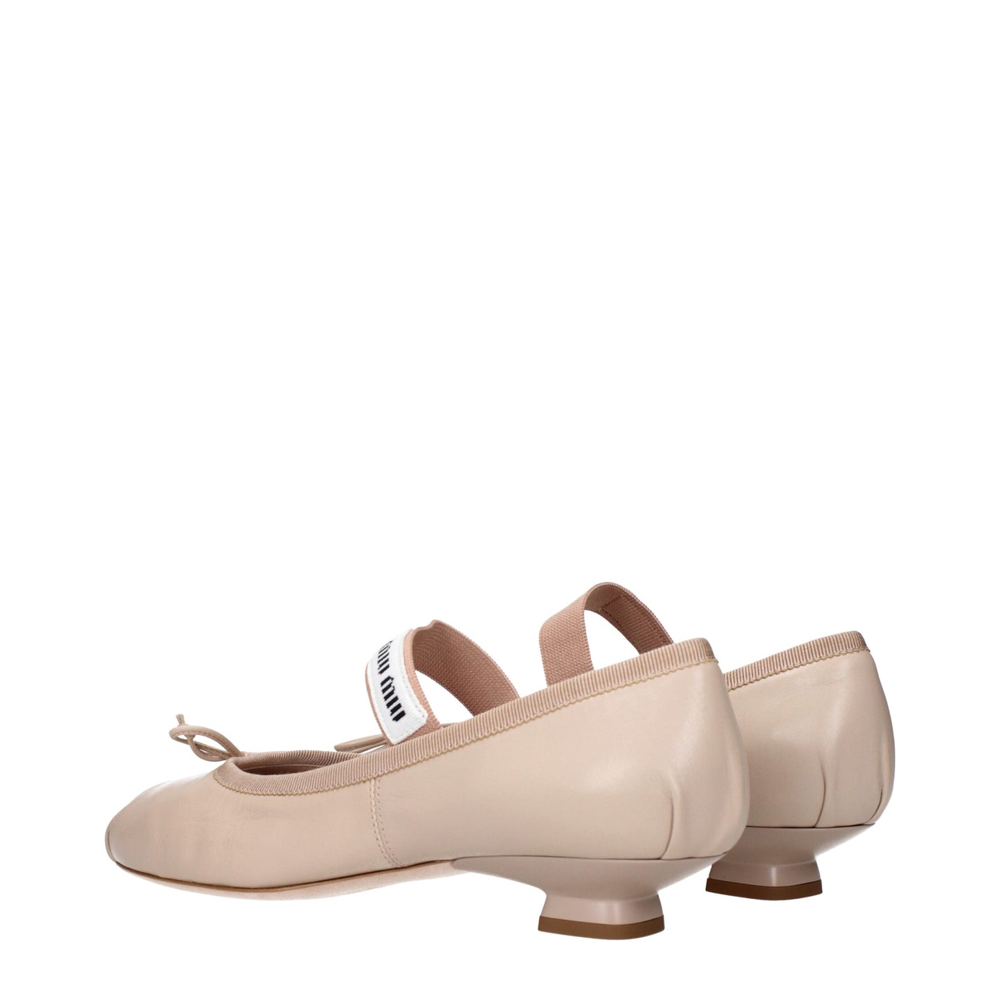 Miu Miu Pink Leather Ballet Flats