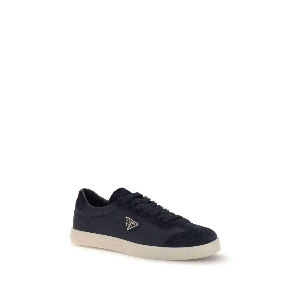 Prada Blue Polyamide Low Top Sneakers