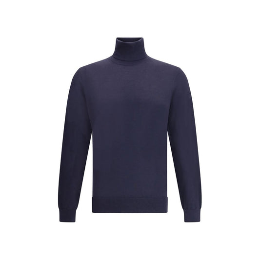 ZEGNA Blue Cashmere Turtleneck