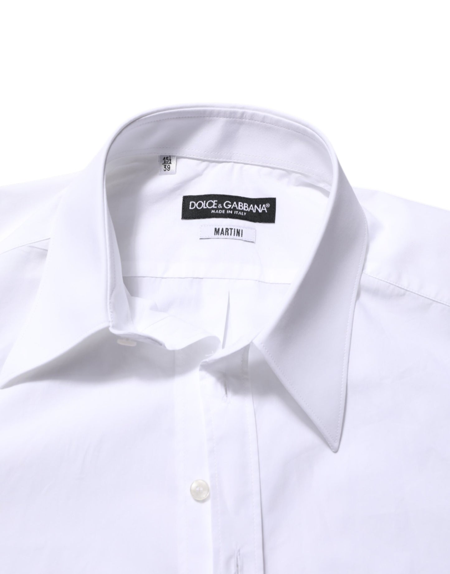 Dolce & Gabbana White Cotton MARTINI Men Formal Dress Shirt
